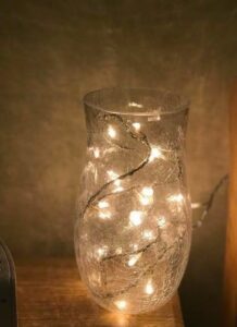 Fairy Lights Glass Vase – Aesthetic Decor Lamp